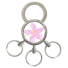 Petal Flower 3-ring Key Chains by Mariart