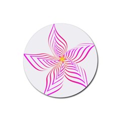 Petal Flower Rubber Coaster (round)  by Mariart