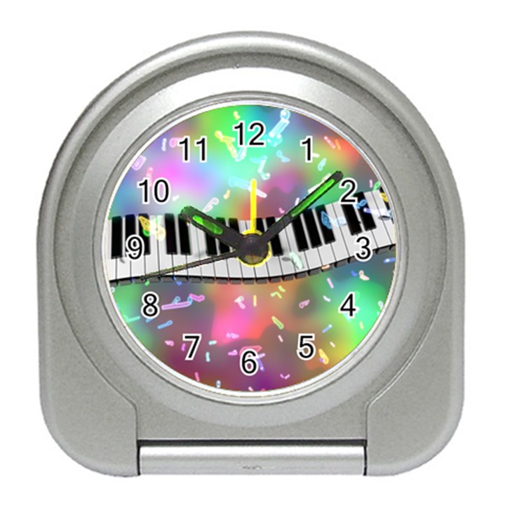 Piano Keys Music Colorful Travel Alarm Clock