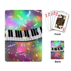 Piano Keys Music Colorful Playing Cards Single Design by Mariart