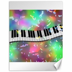 Piano Keys Music Colorful Canvas 12  X 16  by Mariart