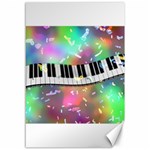 Piano Keys Music Colorful Canvas 12  x 18  11.88 x17.36  Canvas - 1