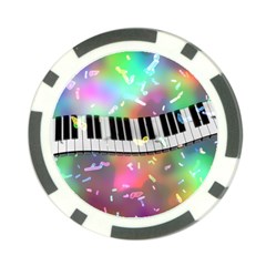 Piano Keys Music Colorful Poker Chip Card Guard by Mariart