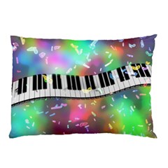 Piano Keys Music Colorful Pillow Case by Mariart