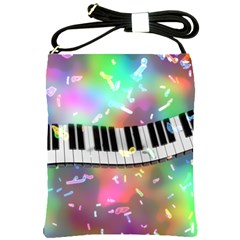 Piano Keys Music Colorful Shoulder Sling Bag by Mariart