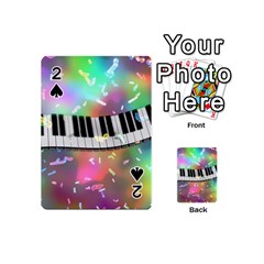 Piano Keys Music Colorful Playing Cards 54 (mini) by Mariart