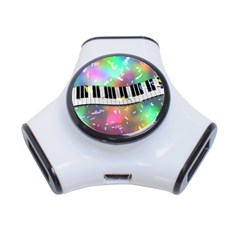 Piano Keys Music Colorful 3-port Usb Hub by Mariart