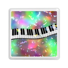 Piano Keys Music Colorful Memory Card Reader (square) by Mariart