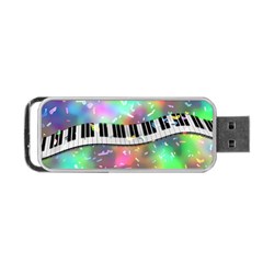 Piano Keys Music Colorful Portable Usb Flash (one Side) by Mariart