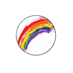 Watercolor Painting Rainbow Hat Clip Ball Marker by Mariart