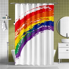 Watercolor Painting Rainbow Shower Curtain 48  X 72  (small)  by Mariart