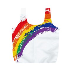 Watercolor Painting Rainbow Full Print Recycle Bag (m) by Mariart