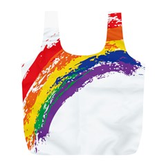 Watercolor Painting Rainbow Full Print Recycle Bag (l) by Mariart