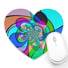 Retro Wave Background Pattern Heart Mousepads by Mariart