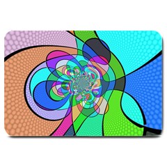 Retro Wave Background Pattern Large Doormat  by Mariart