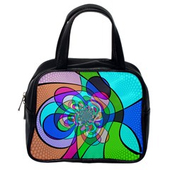 Retro Wave Background Pattern Classic Handbag (one Side) by Mariart