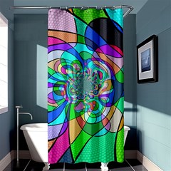 Retro Wave Background Pattern Shower Curtain 36  X 72  (stall)  by Mariart