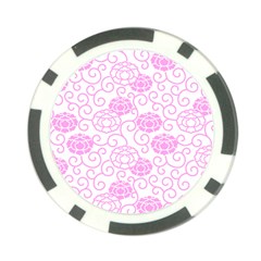 Peony Spring Flowers Poker Chip Card Guard by Mariart