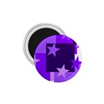 Purple Stars Pattern Shape 1.75  Magnets Front