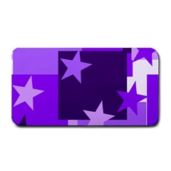 Purple Stars Pattern Shape Medium Bar Mats by Pakrebo