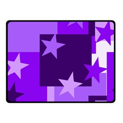 Purple Stars Pattern Shape Double Sided Fleece Blanket (small)  by Pakrebo