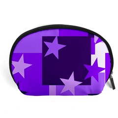 Purple Stars Pattern Shape Accessory Pouch (large)