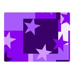 Purple Stars Pattern Shape Double Sided Flano Blanket (Mini)  35 x27  Blanket Front