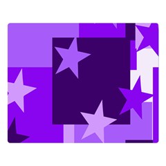 Purple Stars Pattern Shape Double Sided Flano Blanket (large)  by Pakrebo