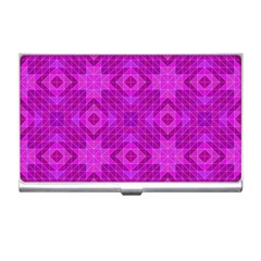 Magenta Mosaic Pattern Triangle Business Card Holder by Pakrebo