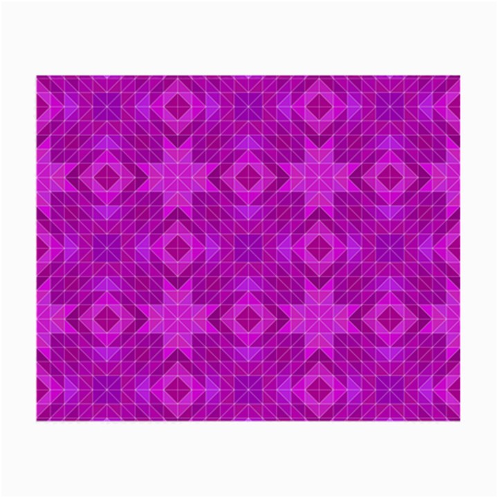 Magenta Mosaic Pattern Triangle Small Glasses Cloth