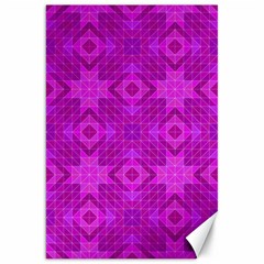 Magenta Mosaic Pattern Triangle Canvas 20  X 30  by Pakrebo