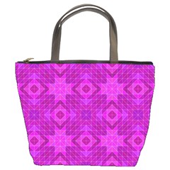 Magenta Mosaic Pattern Triangle Bucket Bag by Pakrebo