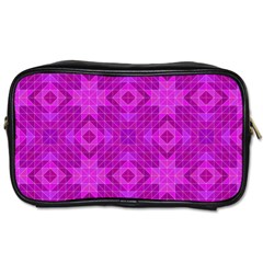 Magenta Mosaic Pattern Triangle Toiletries Bag (two Sides) by Pakrebo