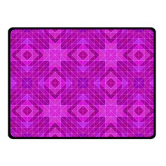 Magenta Mosaic Pattern Triangle Fleece Blanket (small) by Pakrebo