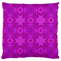 Magenta Mosaic Pattern Triangle Large Cushion Case (one Side) by Pakrebo