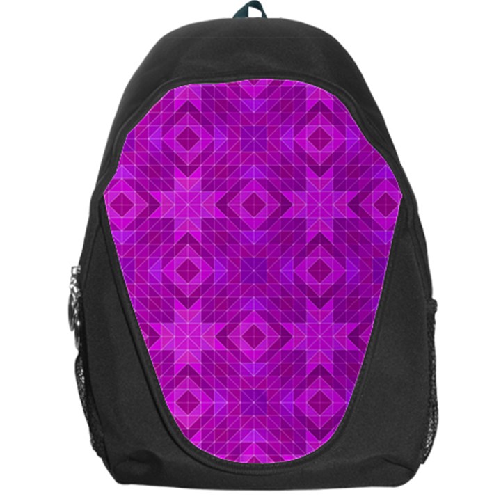 Magenta Mosaic Pattern Triangle Backpack Bag