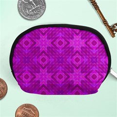 Magenta Mosaic Pattern Triangle Accessory Pouch (medium) by Pakrebo