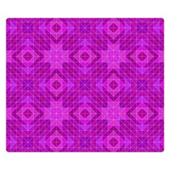 Magenta Mosaic Pattern Triangle Double Sided Flano Blanket (small)  by Pakrebo