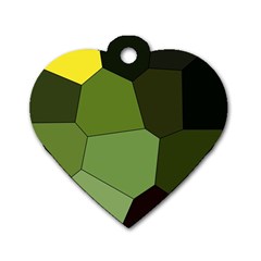 Mosaic Structure Background Tile Dog Tag Heart (two Sides) by Pakrebo