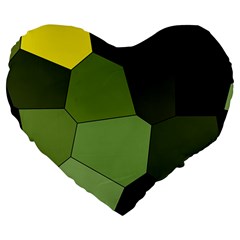 Mosaic Structure Background Tile Large 19  Premium Heart Shape Cushions by Pakrebo