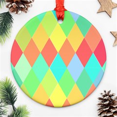 Low Poly Triangles Ornament (round) by Pakrebo