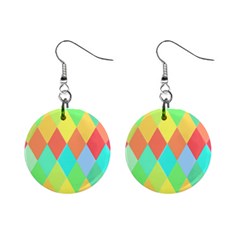 Low Poly Triangles Mini Button Earrings by Pakrebo