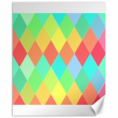 Low Poly Triangles Canvas 16  X 20  by Pakrebo