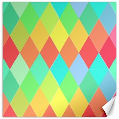 Low Poly Triangles Canvas 20  X 20  by Pakrebo