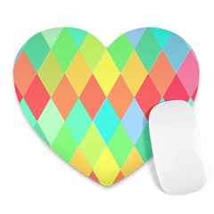 Low Poly Triangles Heart Mousepads by Pakrebo