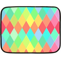 Low Poly Triangles Double Sided Fleece Blanket (mini)  by Pakrebo