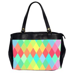 Low Poly Triangles Oversize Office Handbag (2 Sides) by Pakrebo