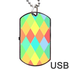 Low Poly Triangles Dog Tag Usb Flash (one Side) by Pakrebo