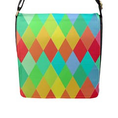 Low Poly Triangles Flap Closure Messenger Bag (l) by Pakrebo