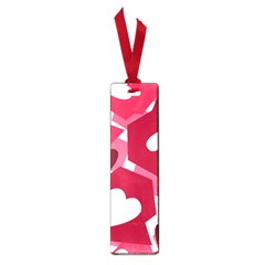 Pink Hearts Pattern Love Shape Small Book Marks by Pakrebo